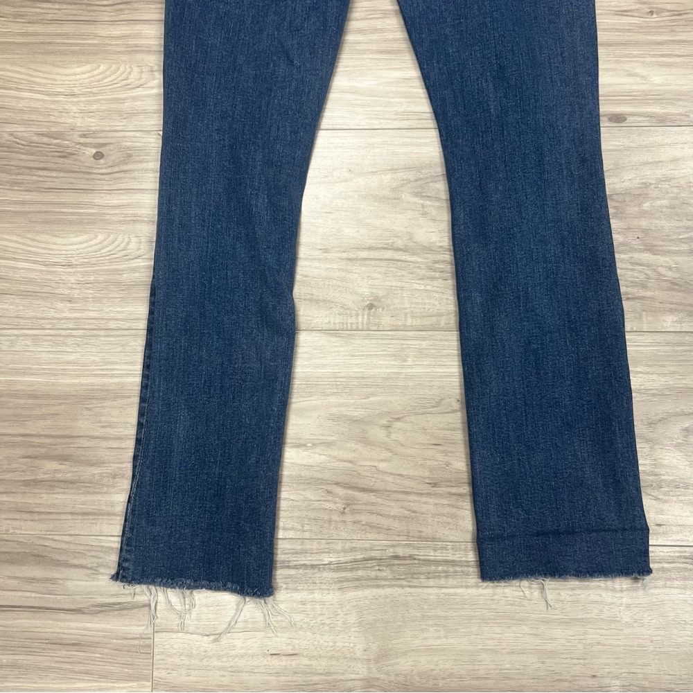 Mother The Mid Rise Dazzler Ankle Fray Jeans in Weekend Warrior Size 24 - Picture 11 of 16